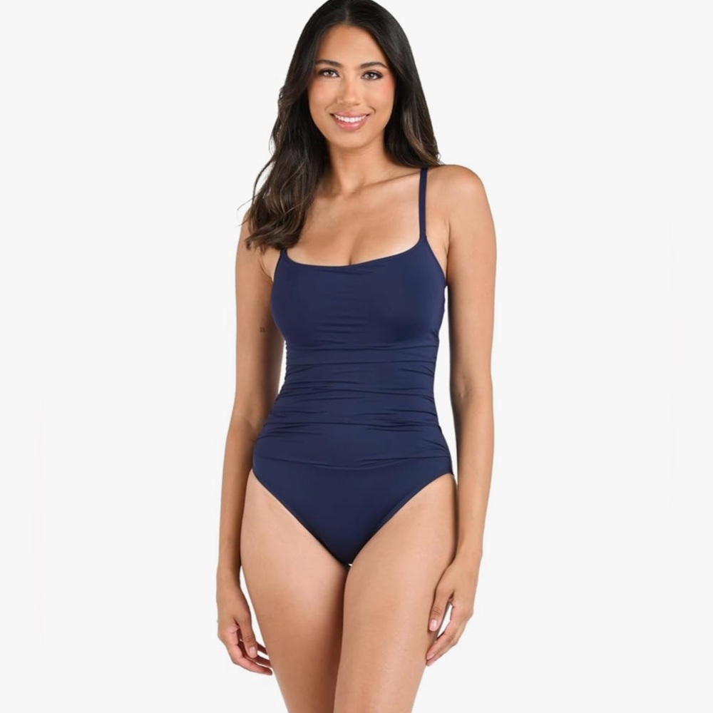 La Blanca Women's One Piece Swimsuit Island Goddess Blue